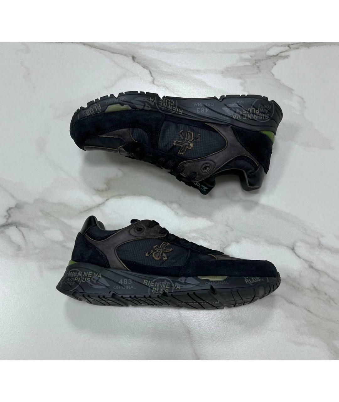 PREMIATA Черные низкие кроссовки / кеды, фото 7