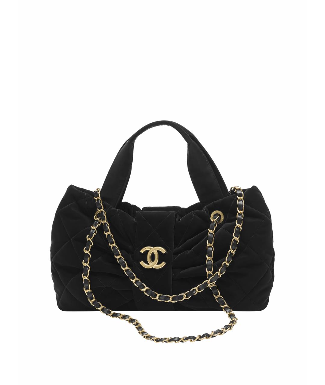 CHANEL Черная кожаная сумка тоут, фото 1