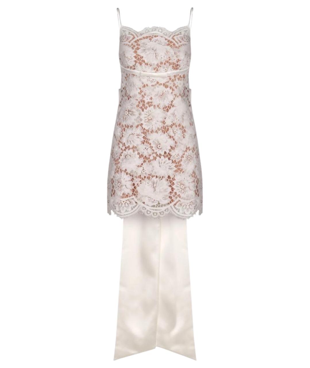 SELF-PORTRAIT Белое полиамидовое повседневное платье, фото 1