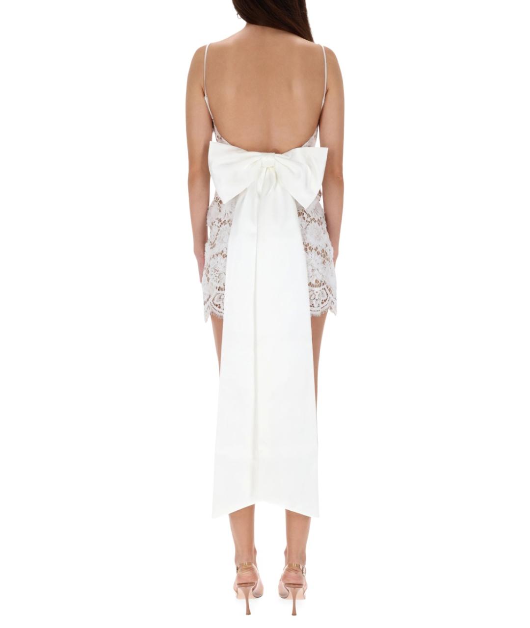 SELF-PORTRAIT Белое полиамидовое повседневное платье, фото 3