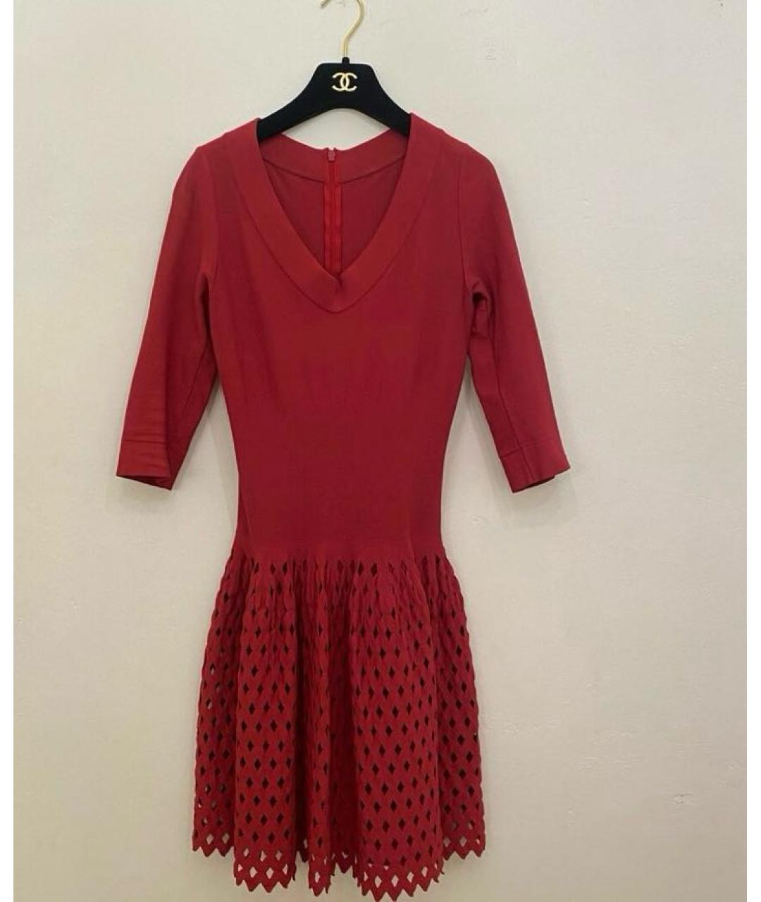 ALAIA Красное коктейльное платье, фото 2