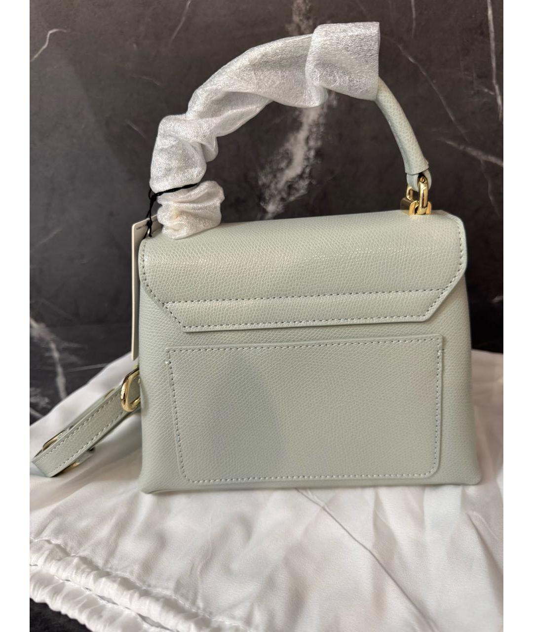 FURLA Голубая кожаная сумка с короткими ручками, фото 3