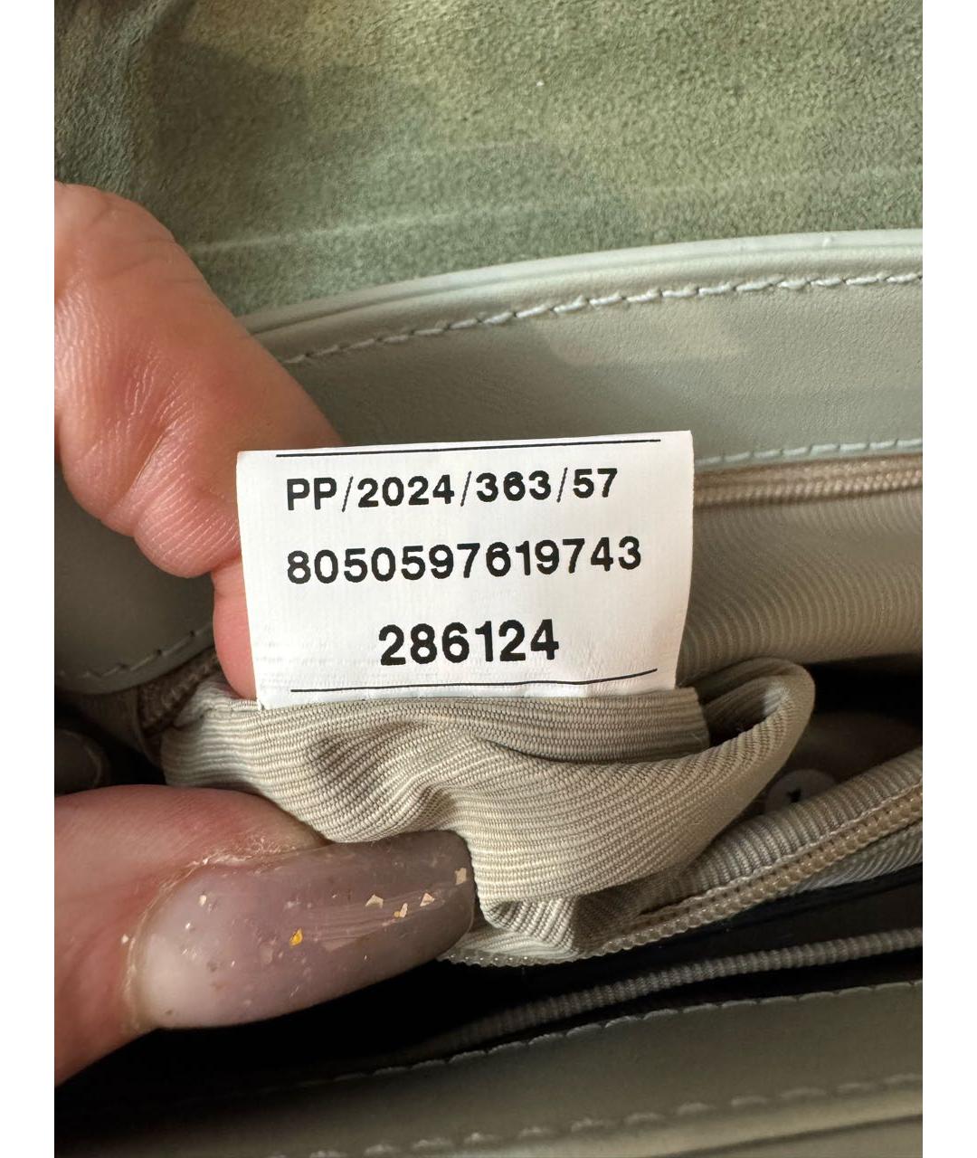 FURLA Голубая кожаная сумка с короткими ручками, фото 6