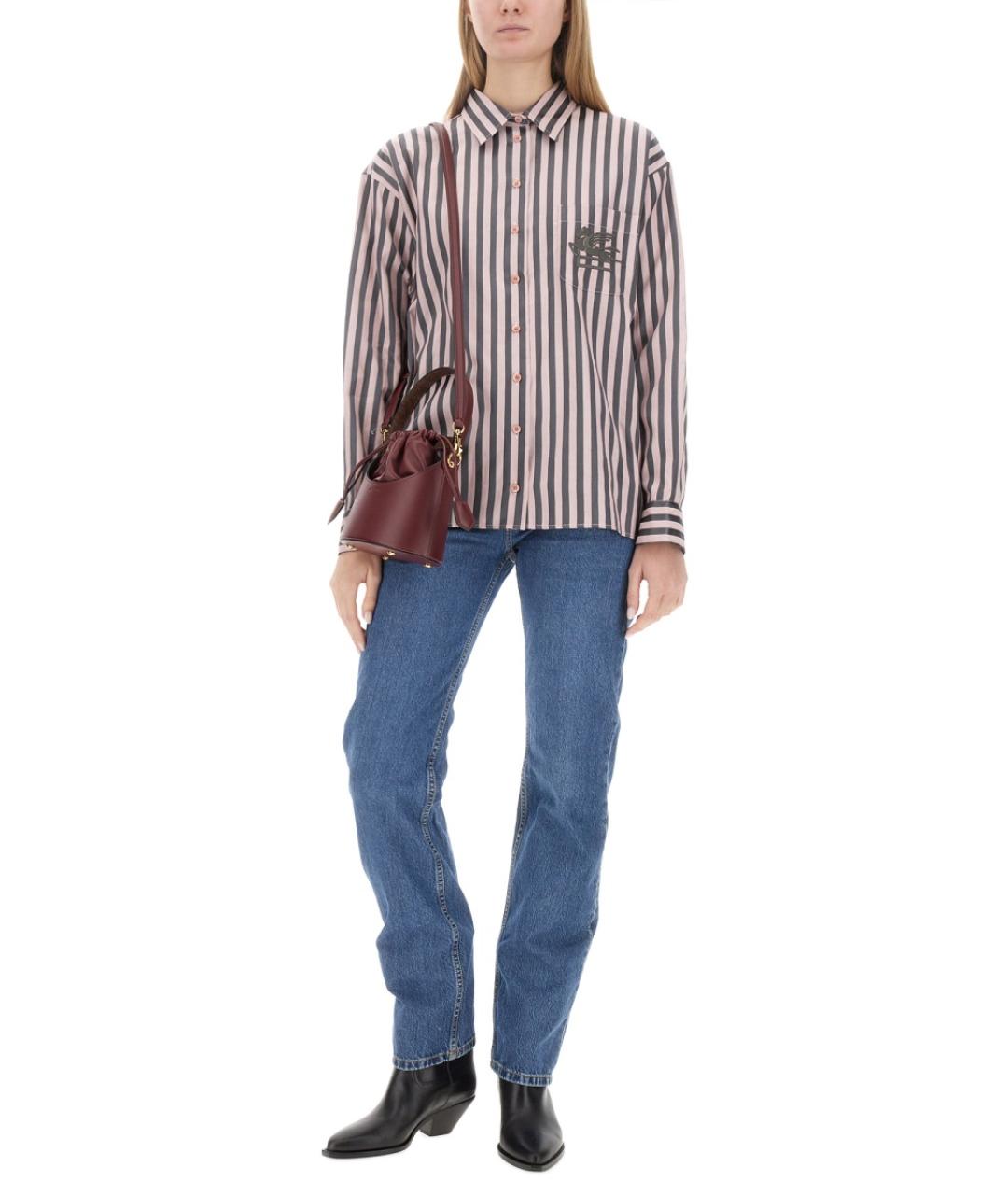 ETRO Розовая хлопковая рубашка, фото 2