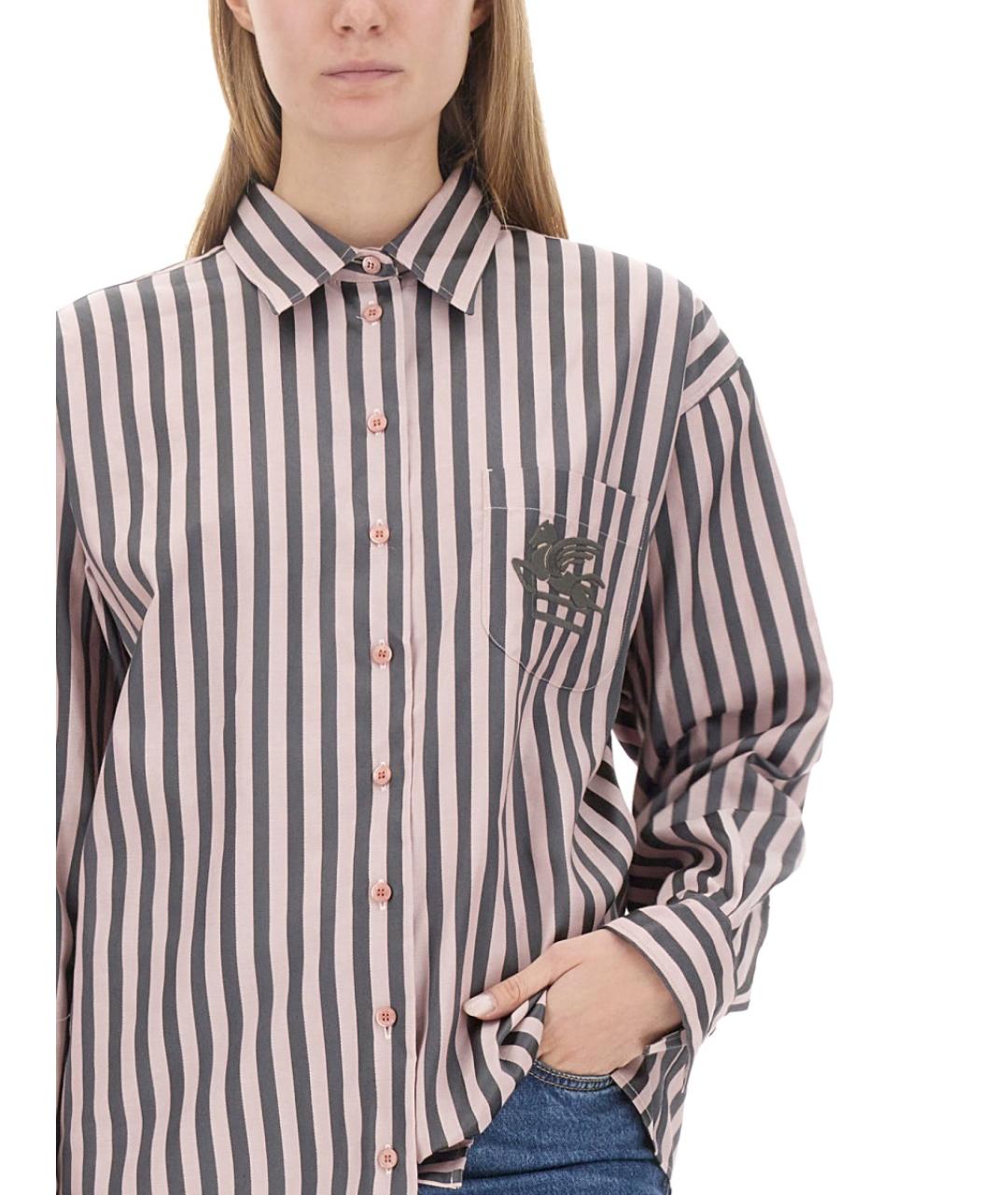 ETRO Розовая хлопковая рубашка, фото 4