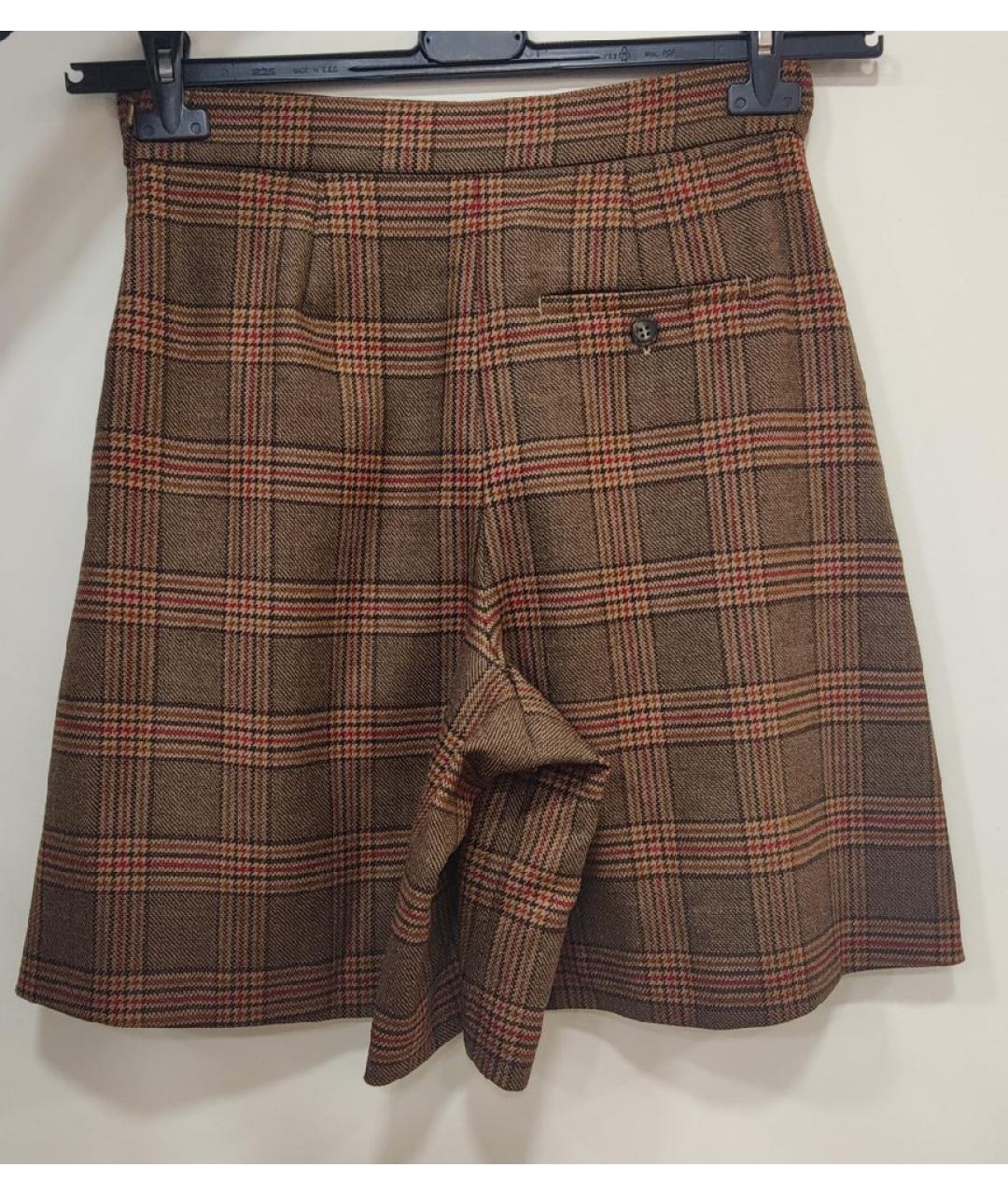 WEEKEND MAX MARA Коричневые шерстяные шорты, фото 2