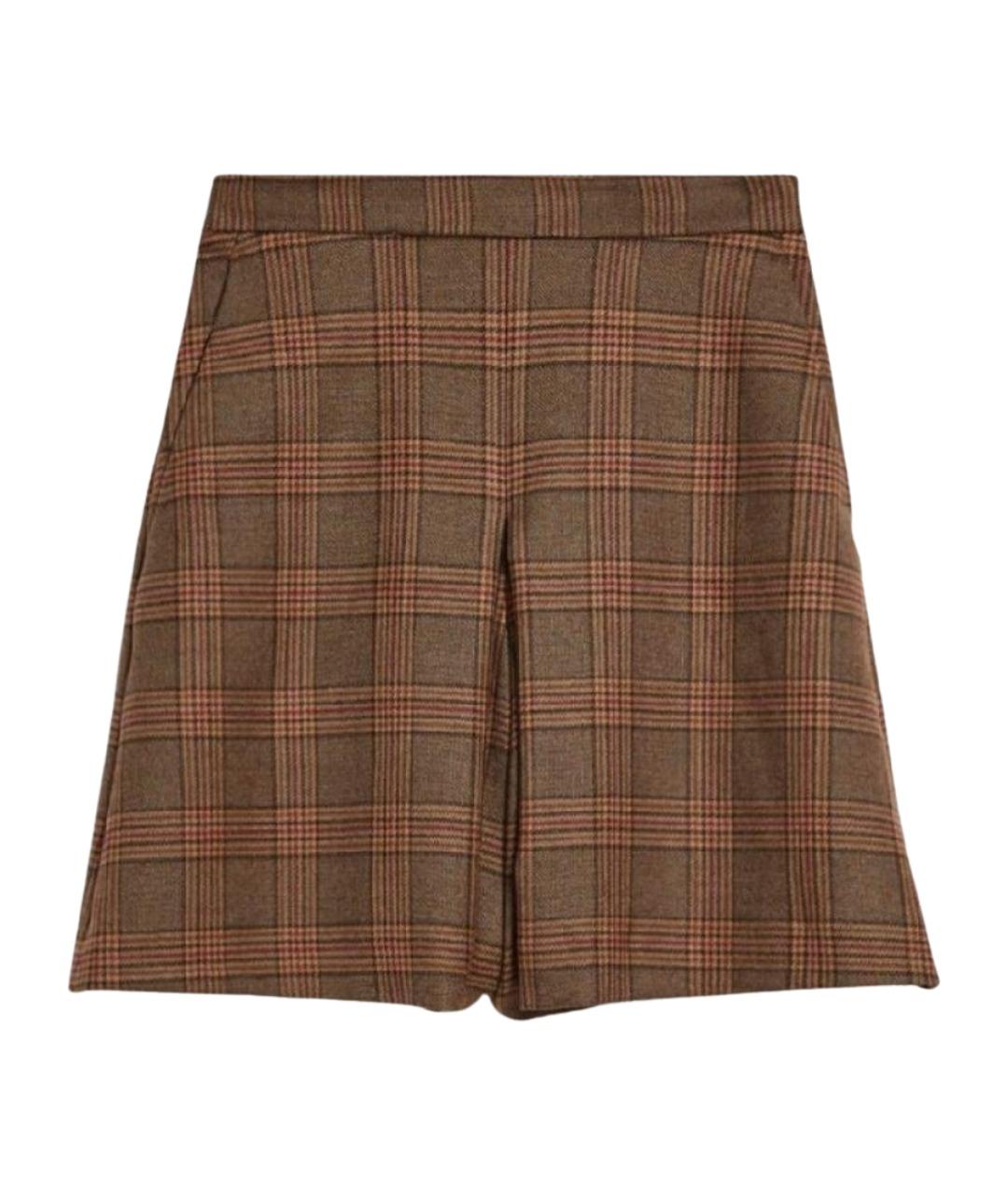 WEEKEND MAX MARA Коричневые шерстяные шорты, фото 1