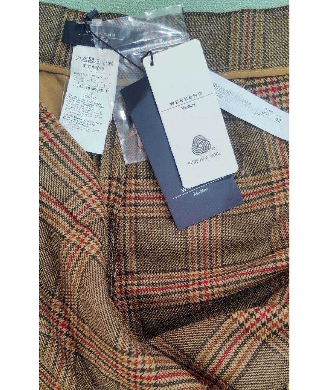 WEEKEND MAX MARA Коричневые шерстяные шорты, фото 4