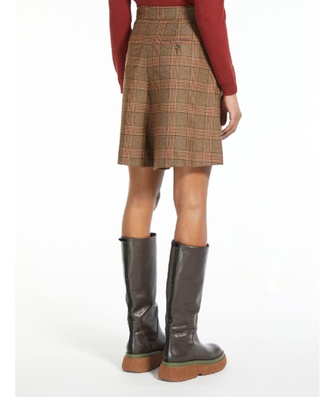 WEEKEND MAX MARA Коричневые шерстяные шорты, фото 6