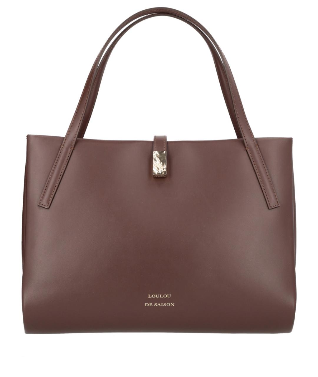 LOULOU STUDIO Коричневая кожаная сумка тоут, фото 1