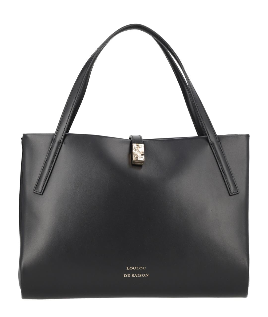 LOULOU STUDIO Черная кожаная сумка тоут, фото 1
