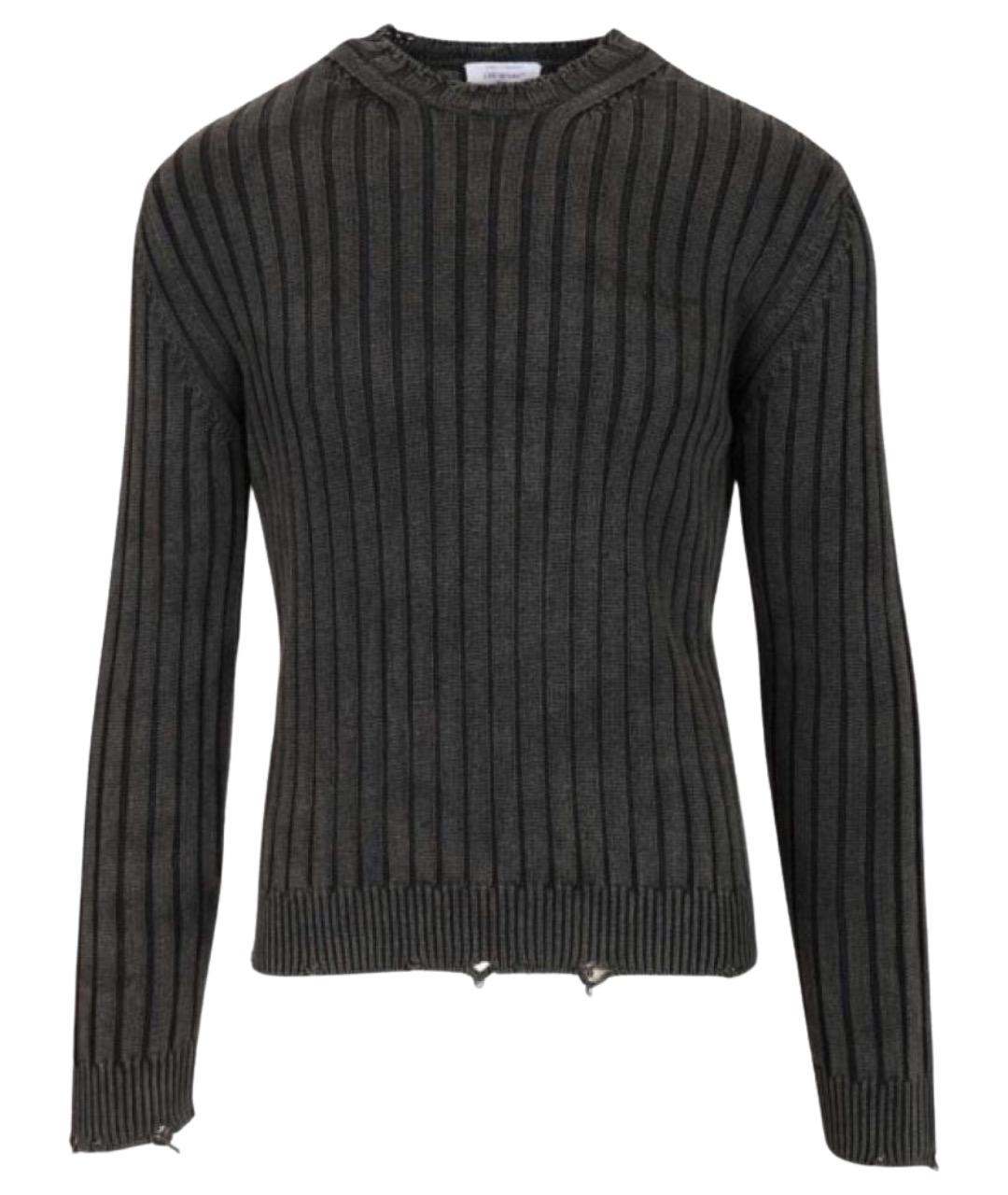 OFF-WHITE Серый хлопковый джемпер / свитер, фото 1