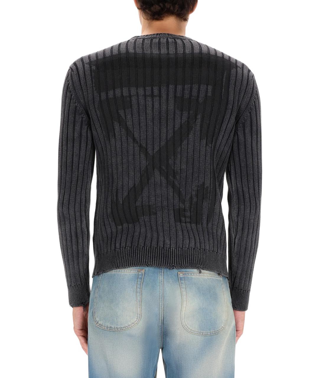 OFF-WHITE Серый хлопковый джемпер / свитер, фото 3