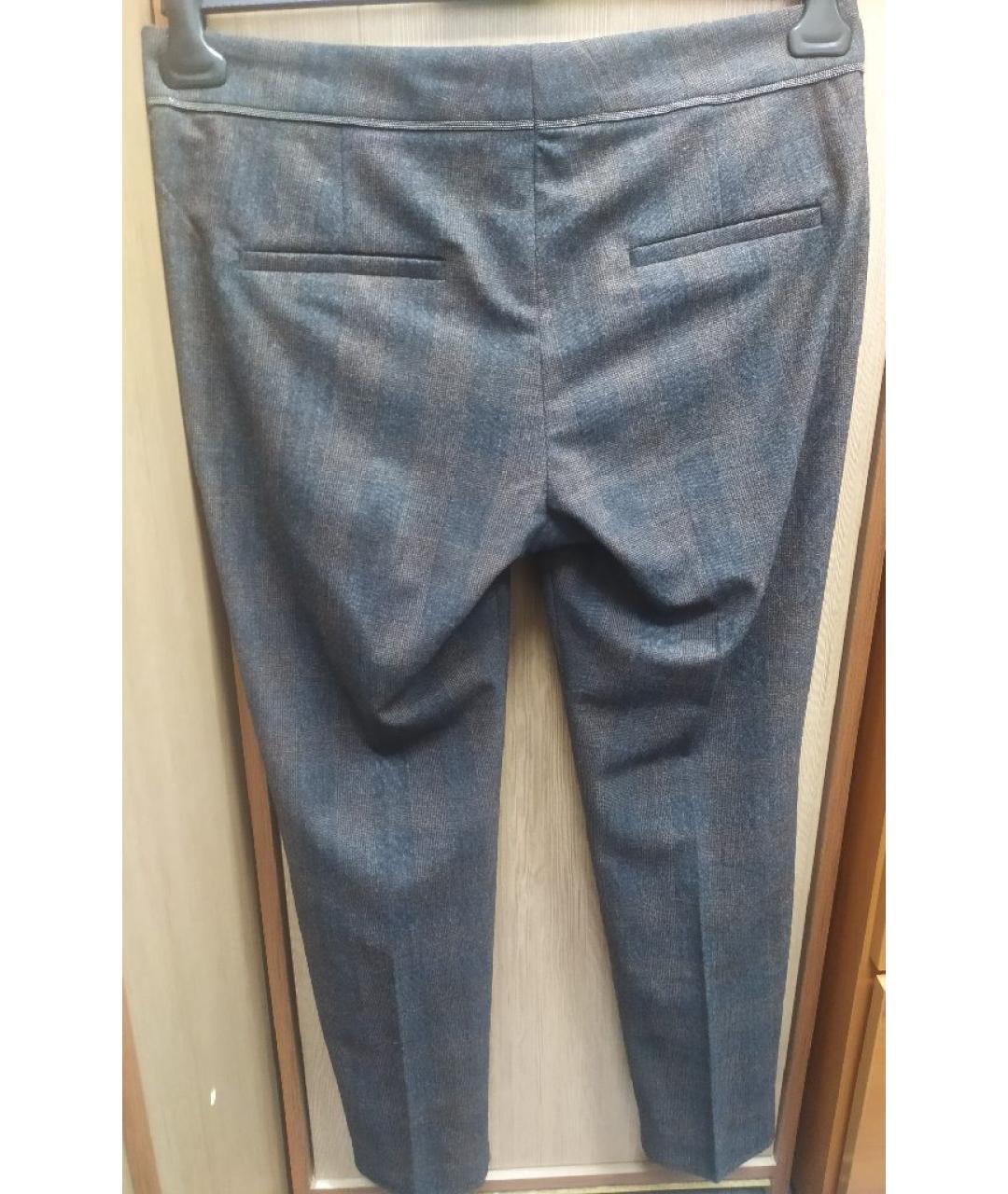 BRUNELLO CUCINELLI Коричневые шерстяные брюки узкие, фото 2