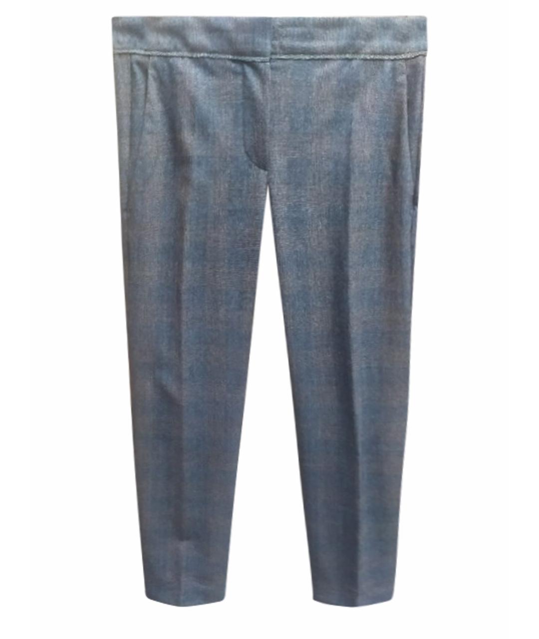 BRUNELLO CUCINELLI Коричневые шерстяные брюки узкие, фото 1