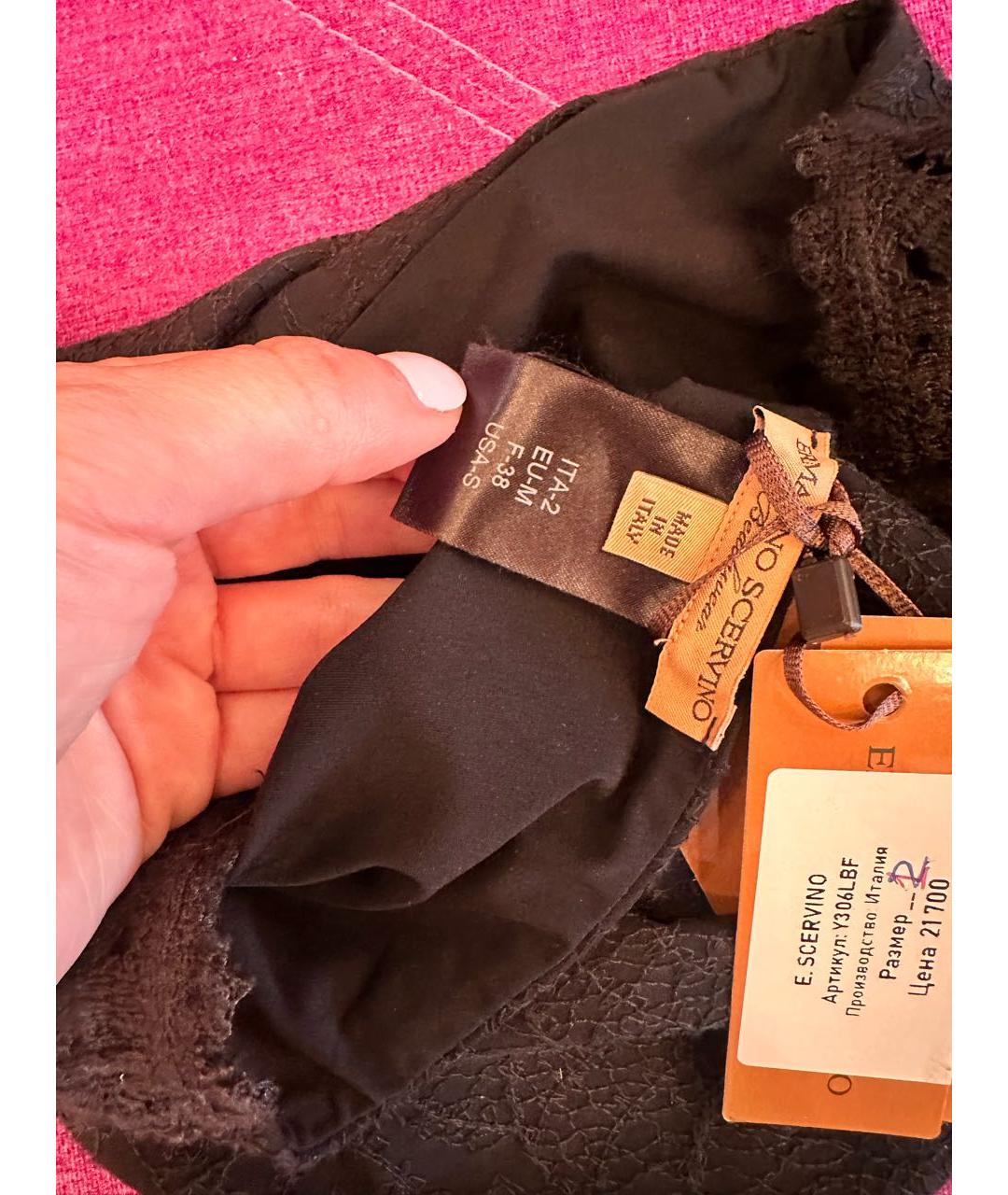 ERMANNO SCERVINO Черный полиэстеровый купальник, фото 6