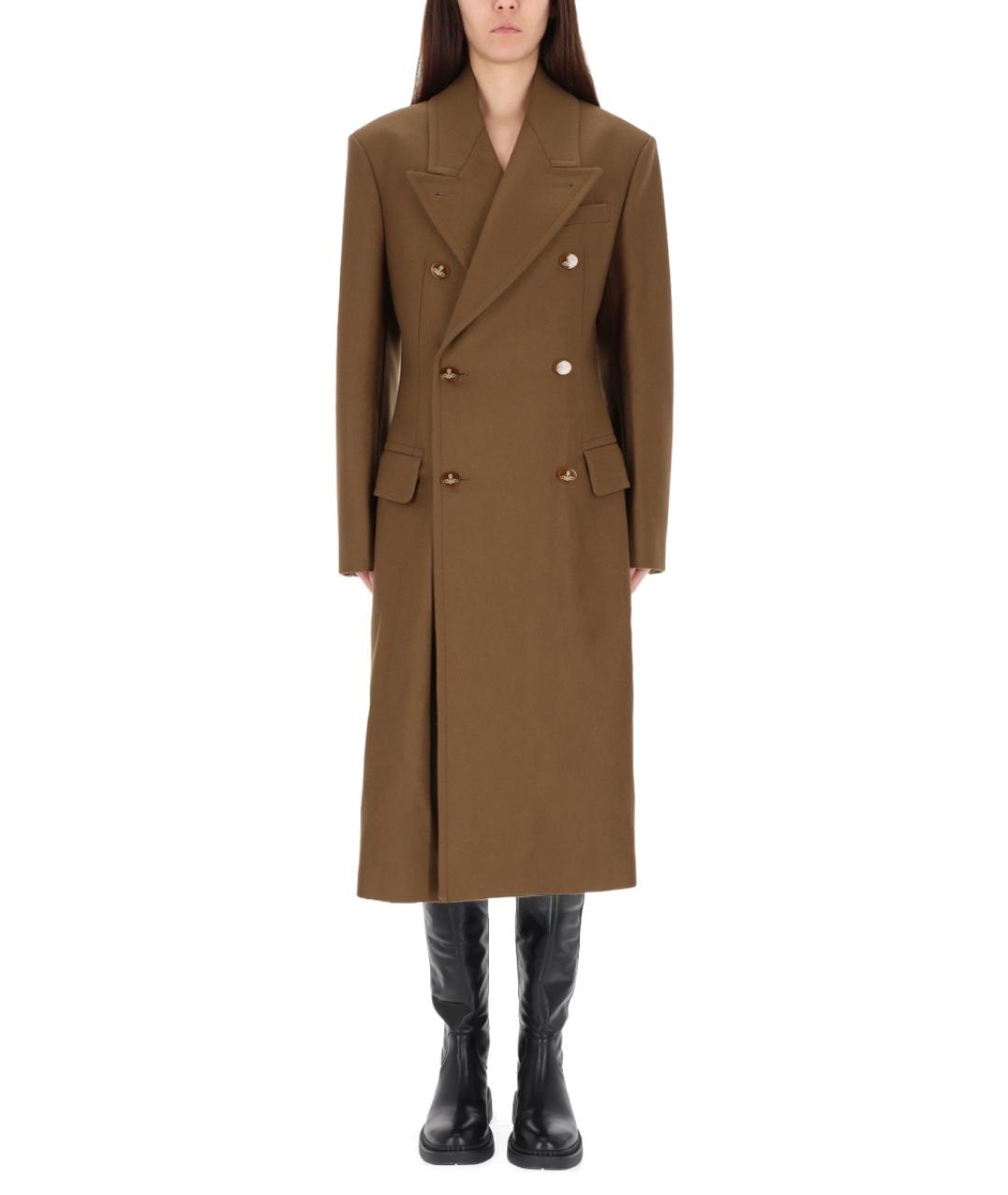 VIVIENNE WESTWOOD Бежевое шерстяное пальто, фото 4