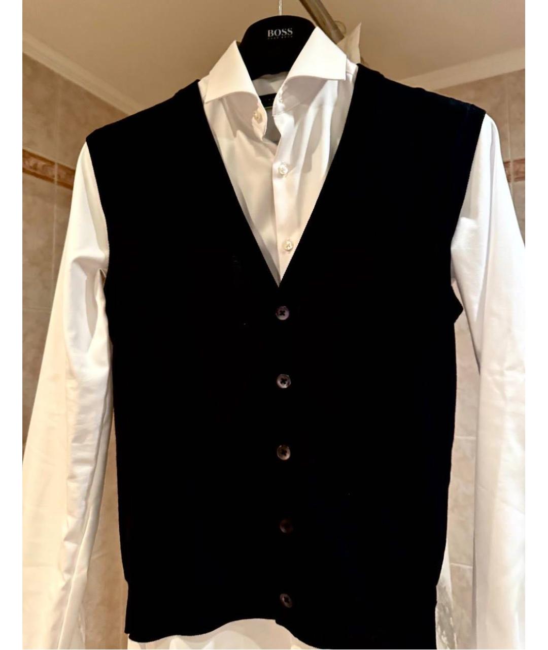 HUGO BOSS Черная шерстяная жилетка, фото 2