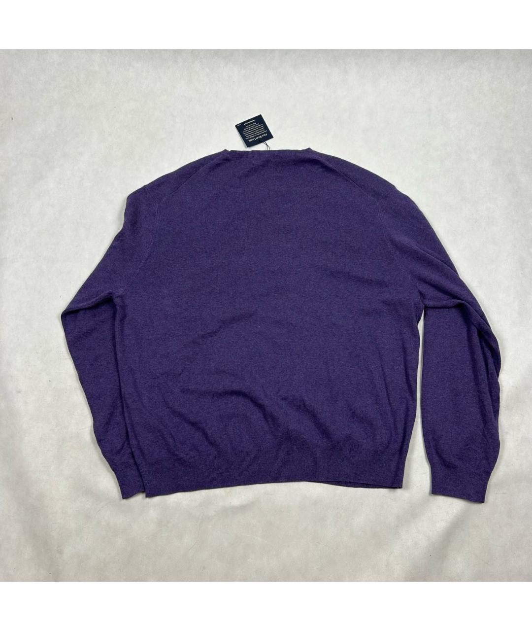 POLO RALPH LAUREN Фиолетовый хлопковый джемпер / свитер, фото 2