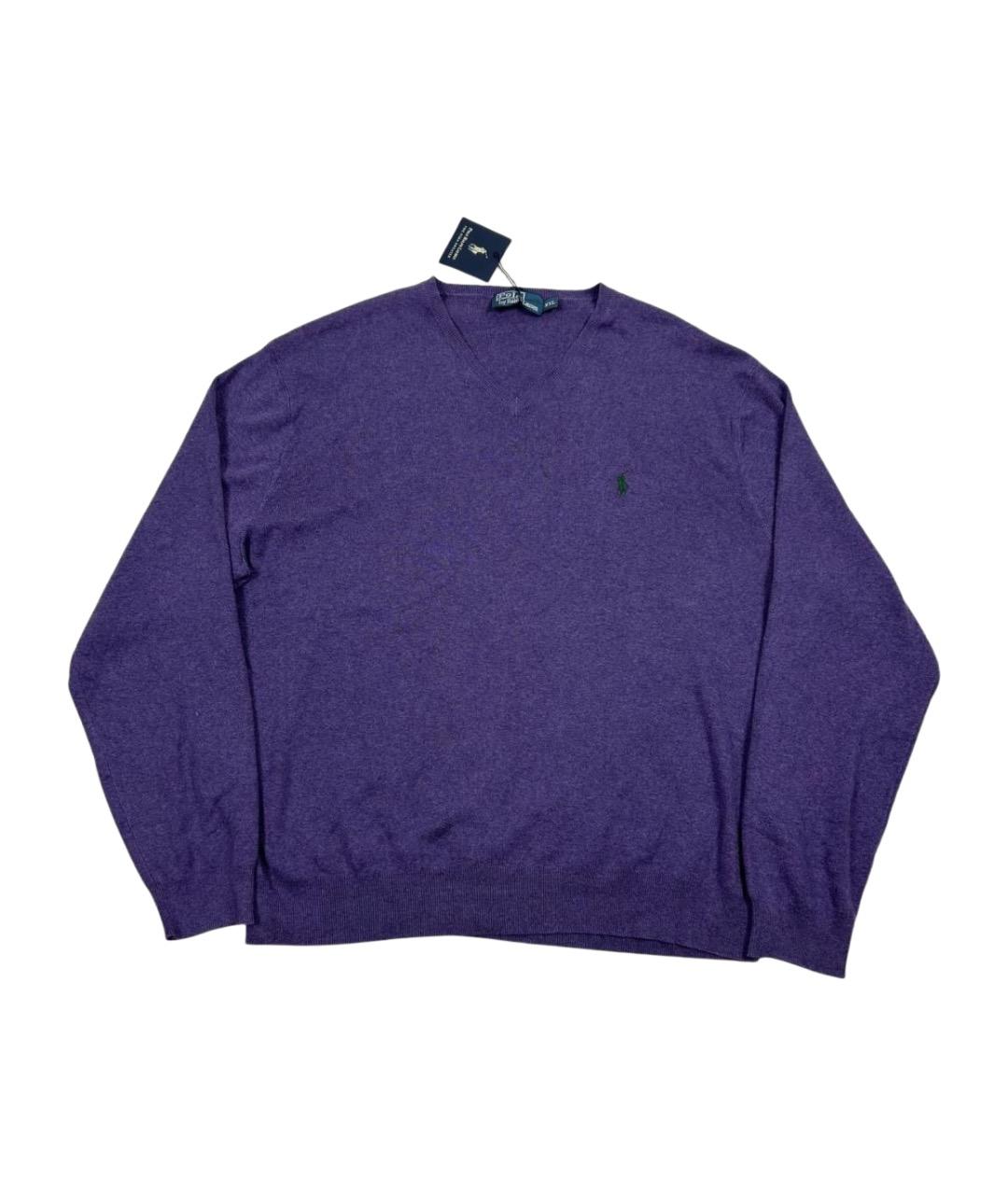 POLO RALPH LAUREN Фиолетовый хлопковый джемпер / свитер, фото 1