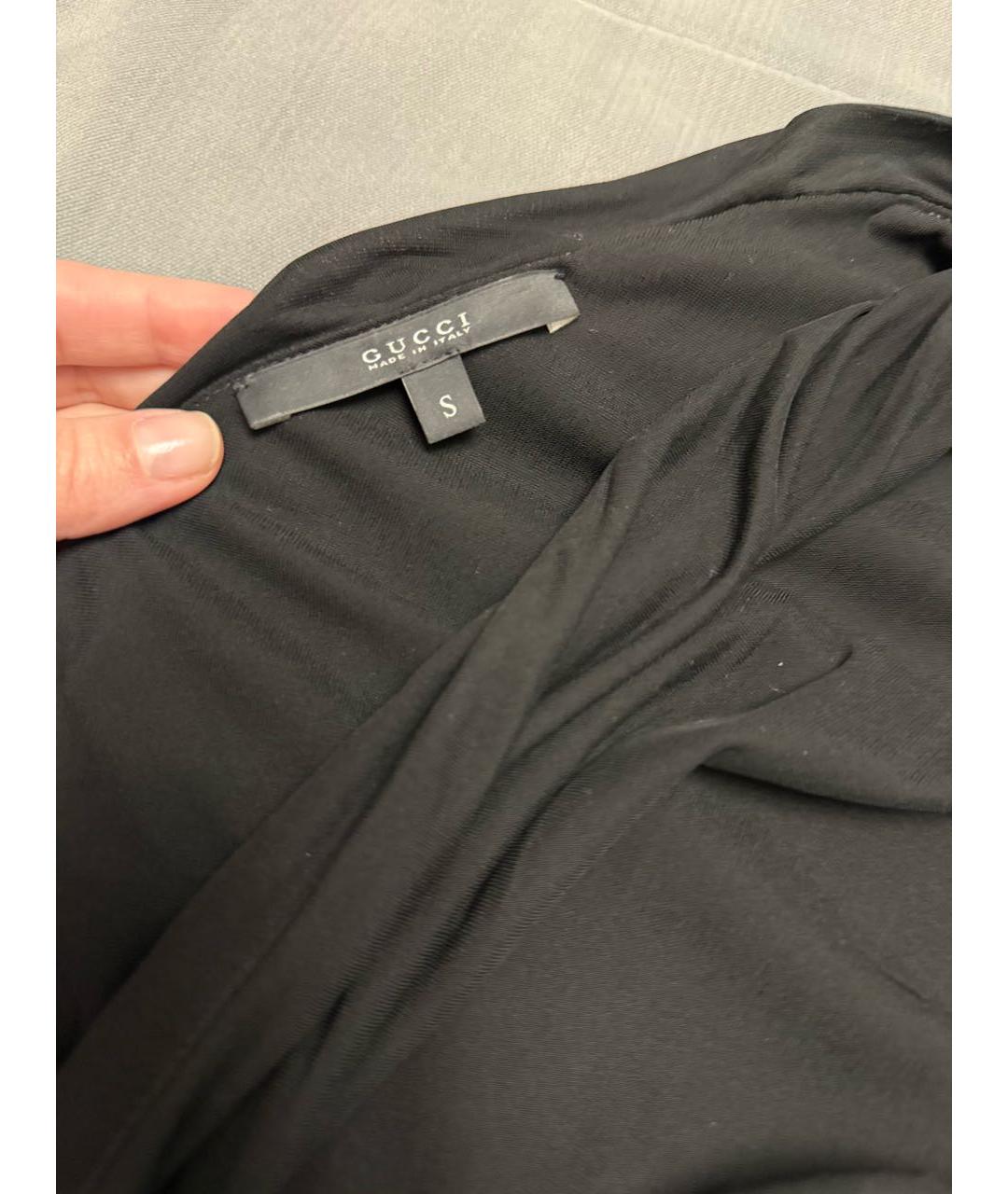 GUCCI Черное ацетатное коктейльное платье, фото 4