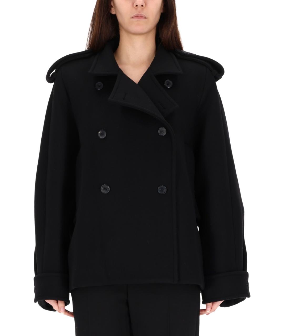 KHAITE Черное шерстяное пальто, фото 4