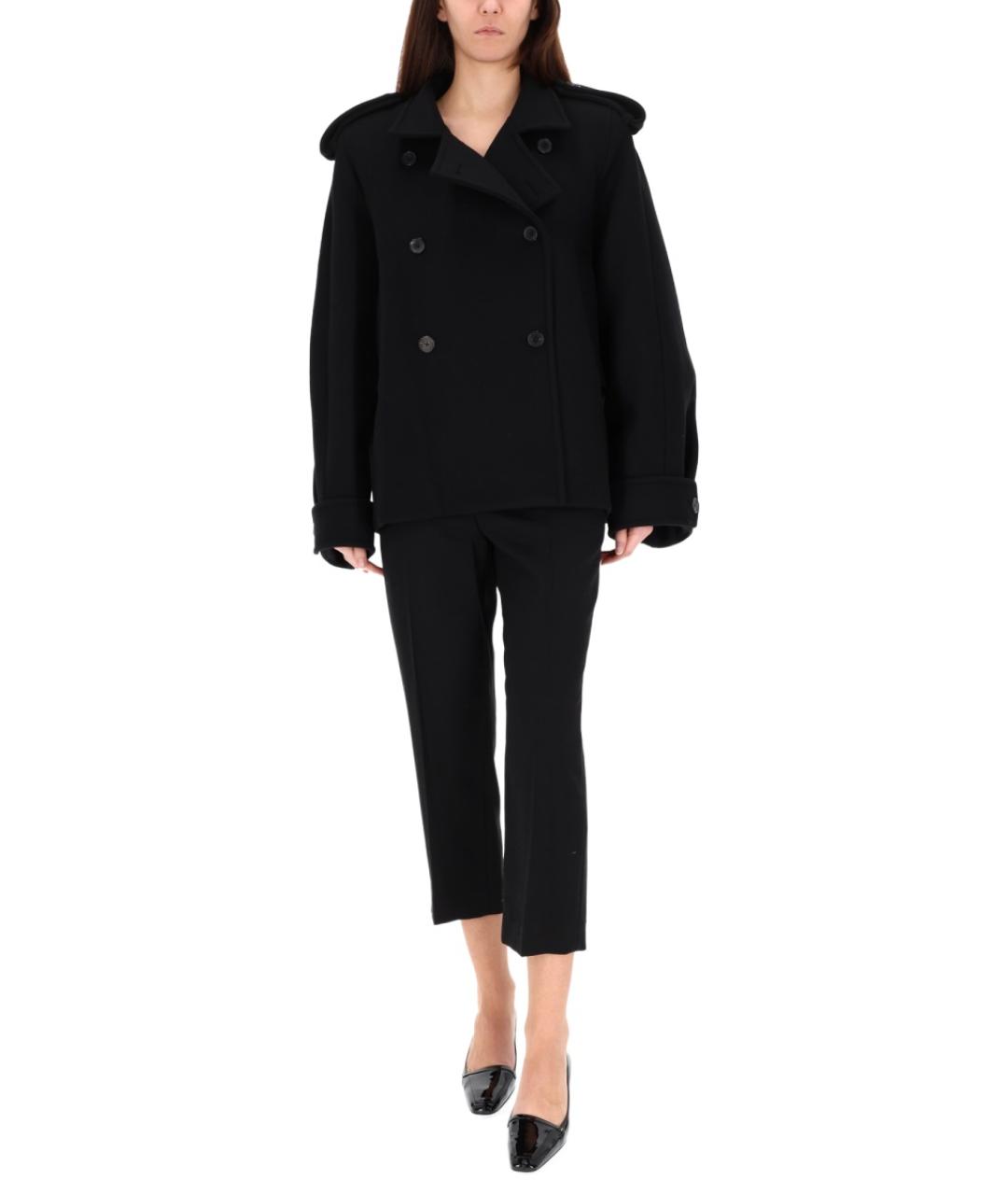 KHAITE Черное шерстяное пальто, фото 2