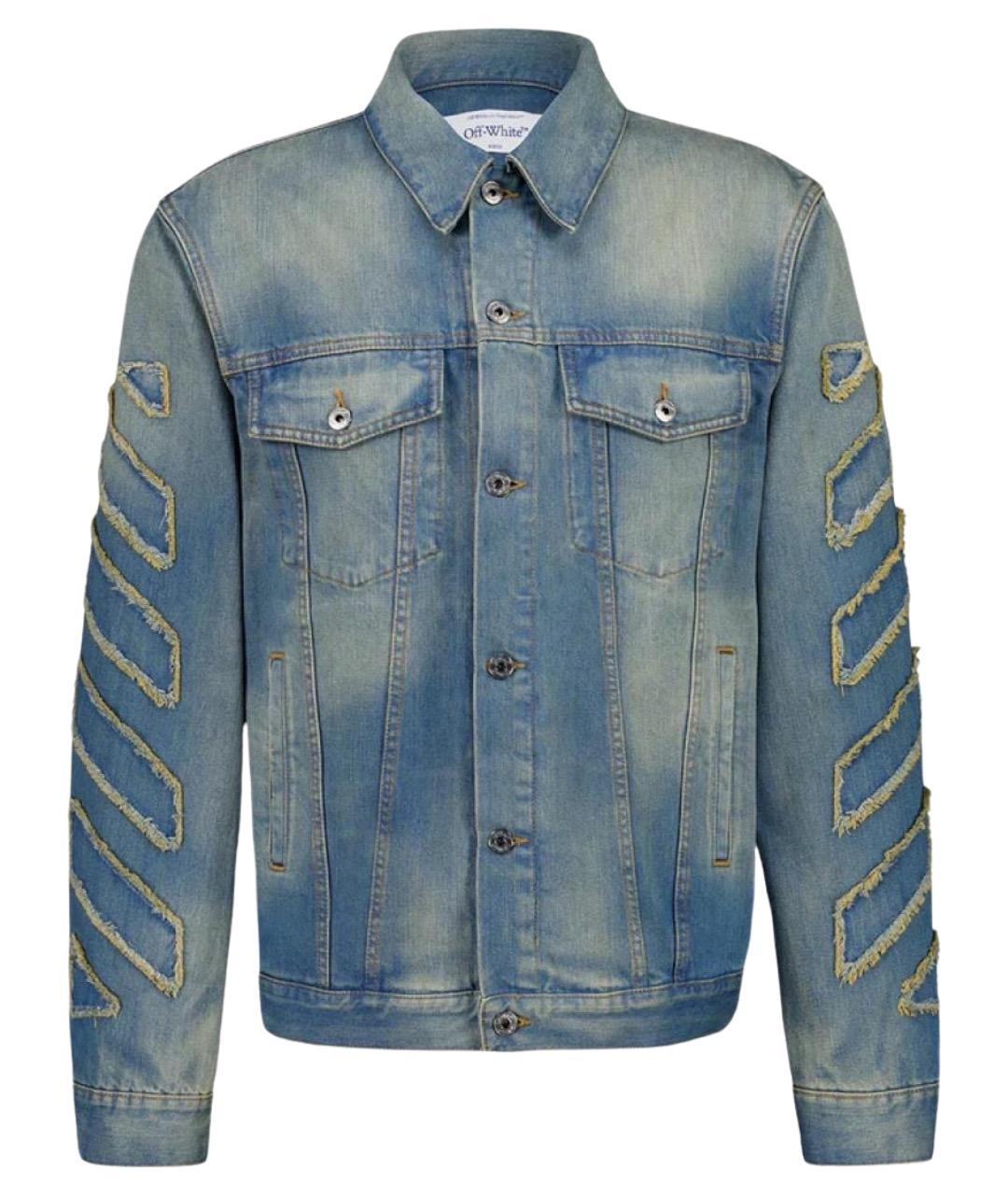 OFF-WHITE Синяя хлопко-полиэстеровая кэжуал рубашка, фото 1