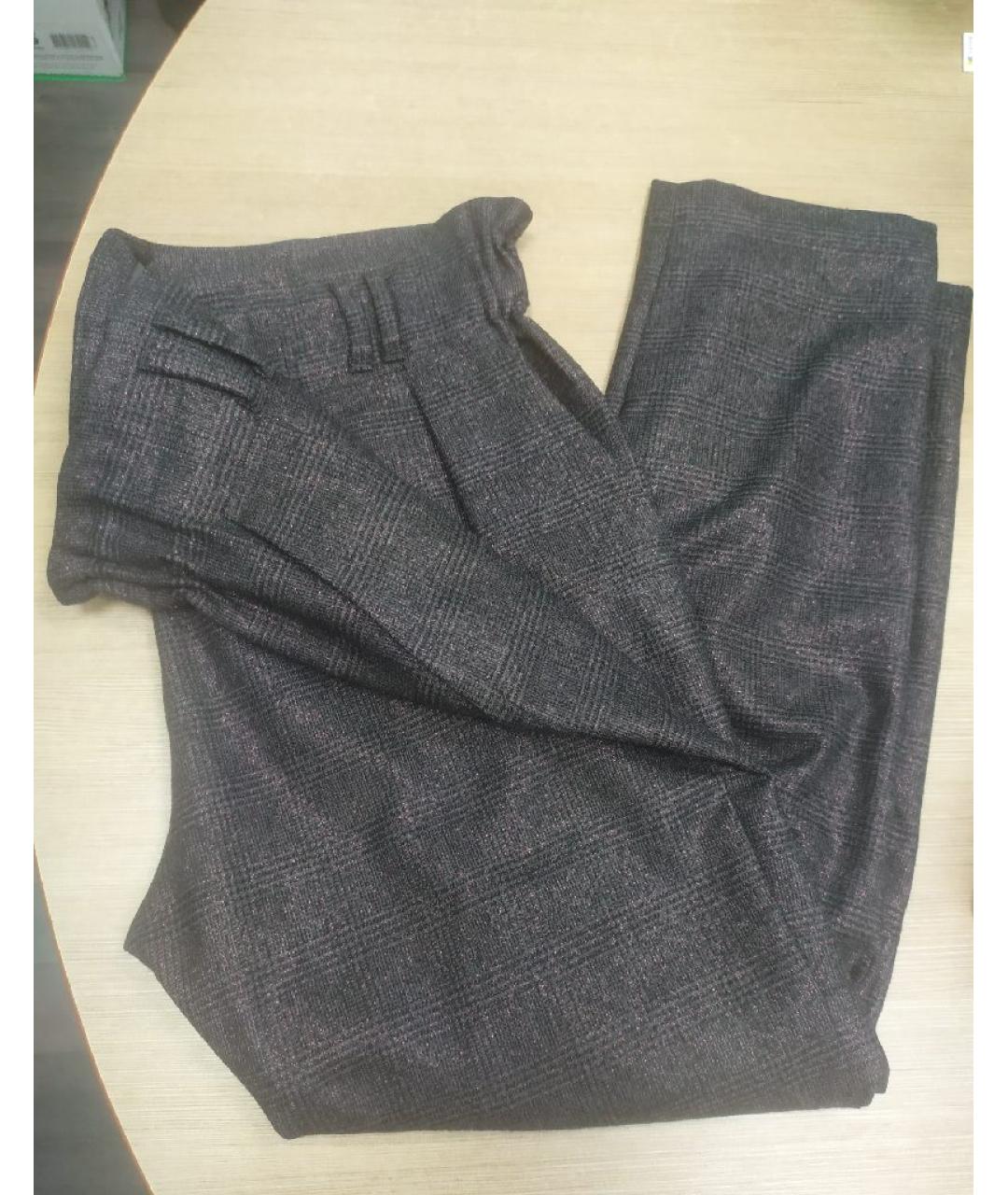 BRUNELLO CUCINELLI Серые шерстяные брюки узкие, фото 3