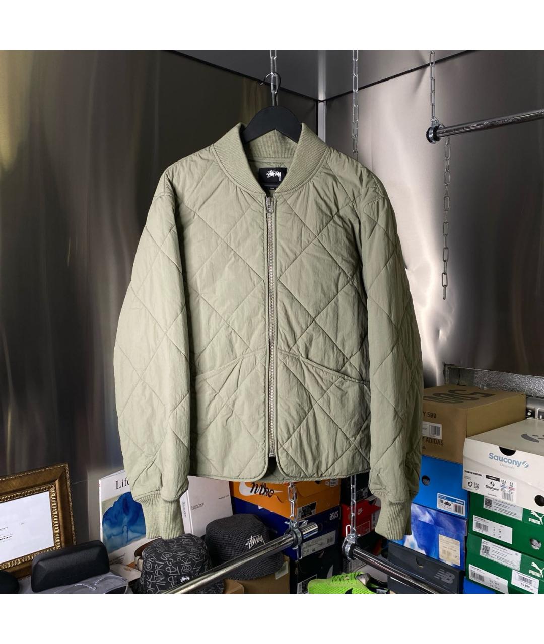 STUSSY Хаки полиэстеровая куртка, фото 9