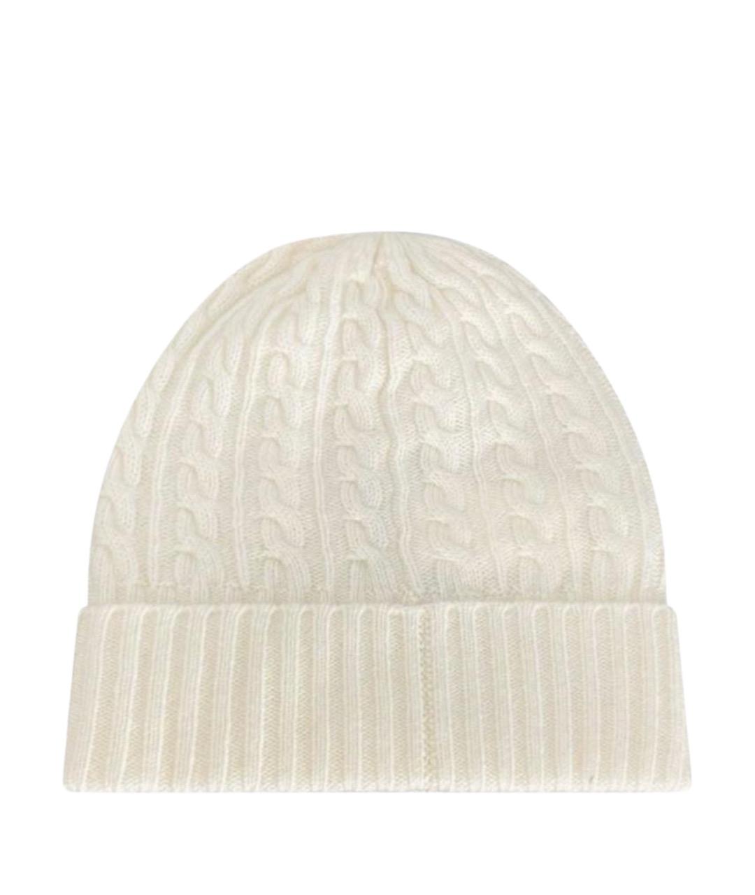 MAX MARA Белая кашемировая шапка, фото 1