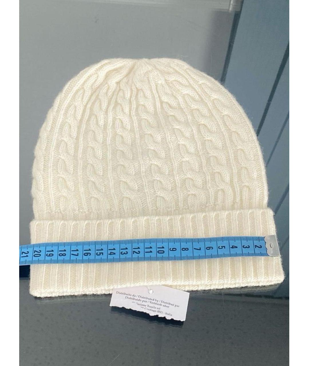 MAX MARA Белая кашемировая шапка, фото 5