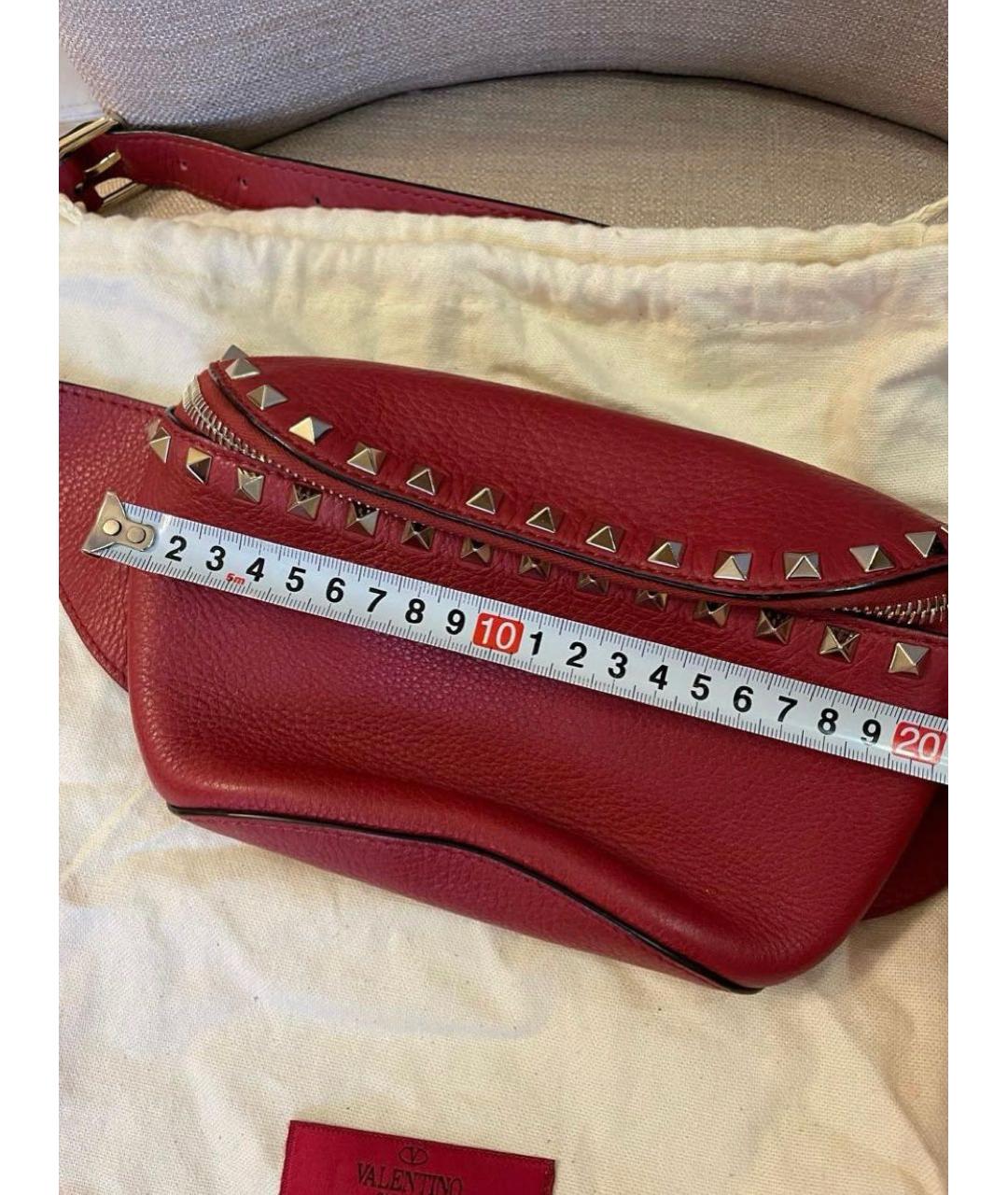 VALENTINO Красная кожаная пляжная сумка, фото 7