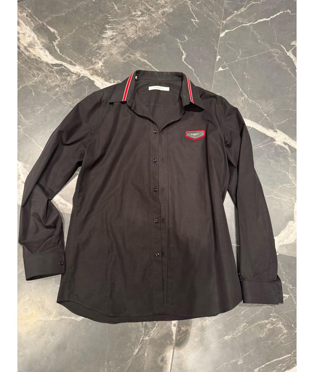 GIVENCHY Черная хлопковая кэжуал рубашка, фото 5