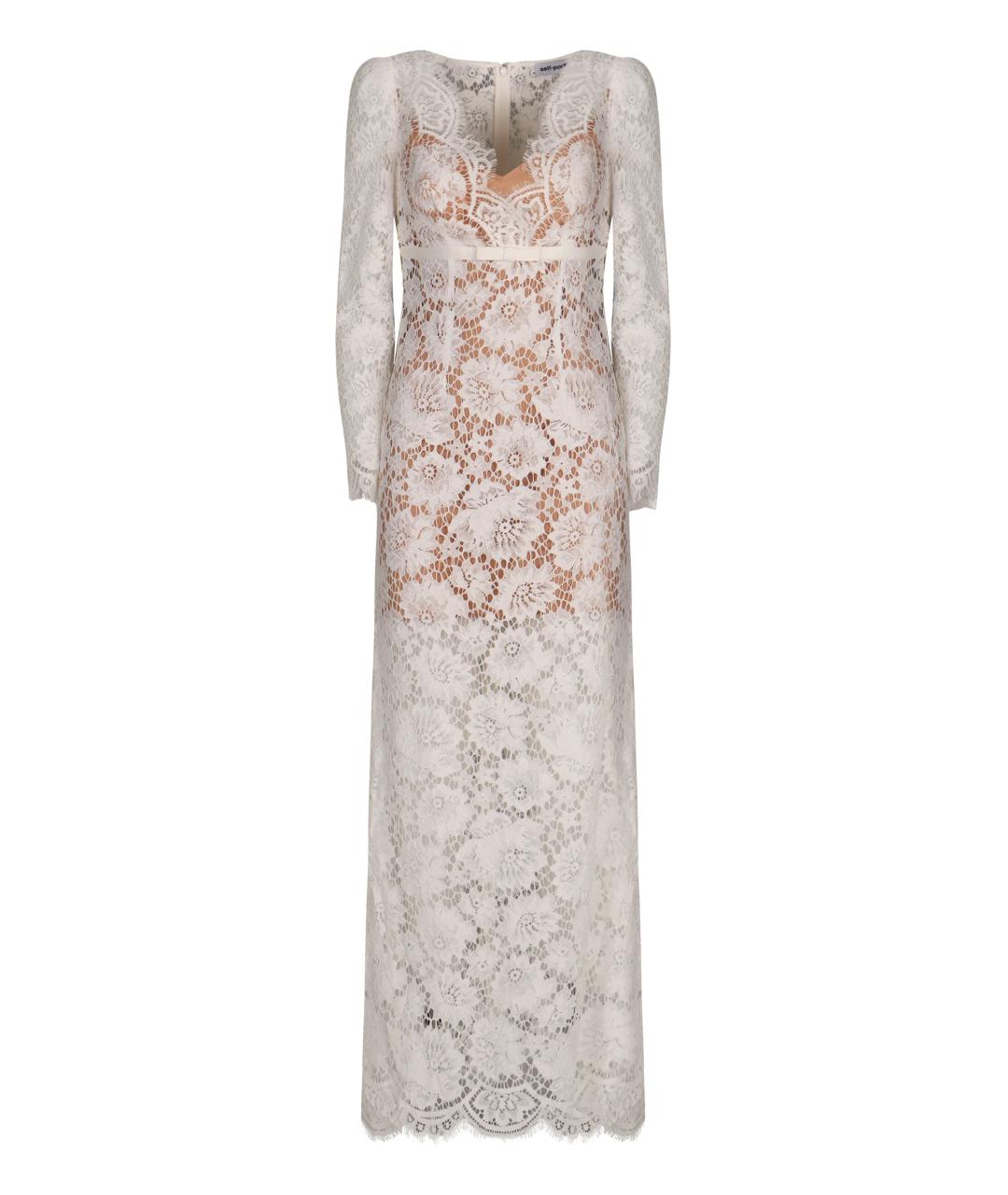 SELF-PORTRAIT Белое полиамидовое повседневное платье, фото 1