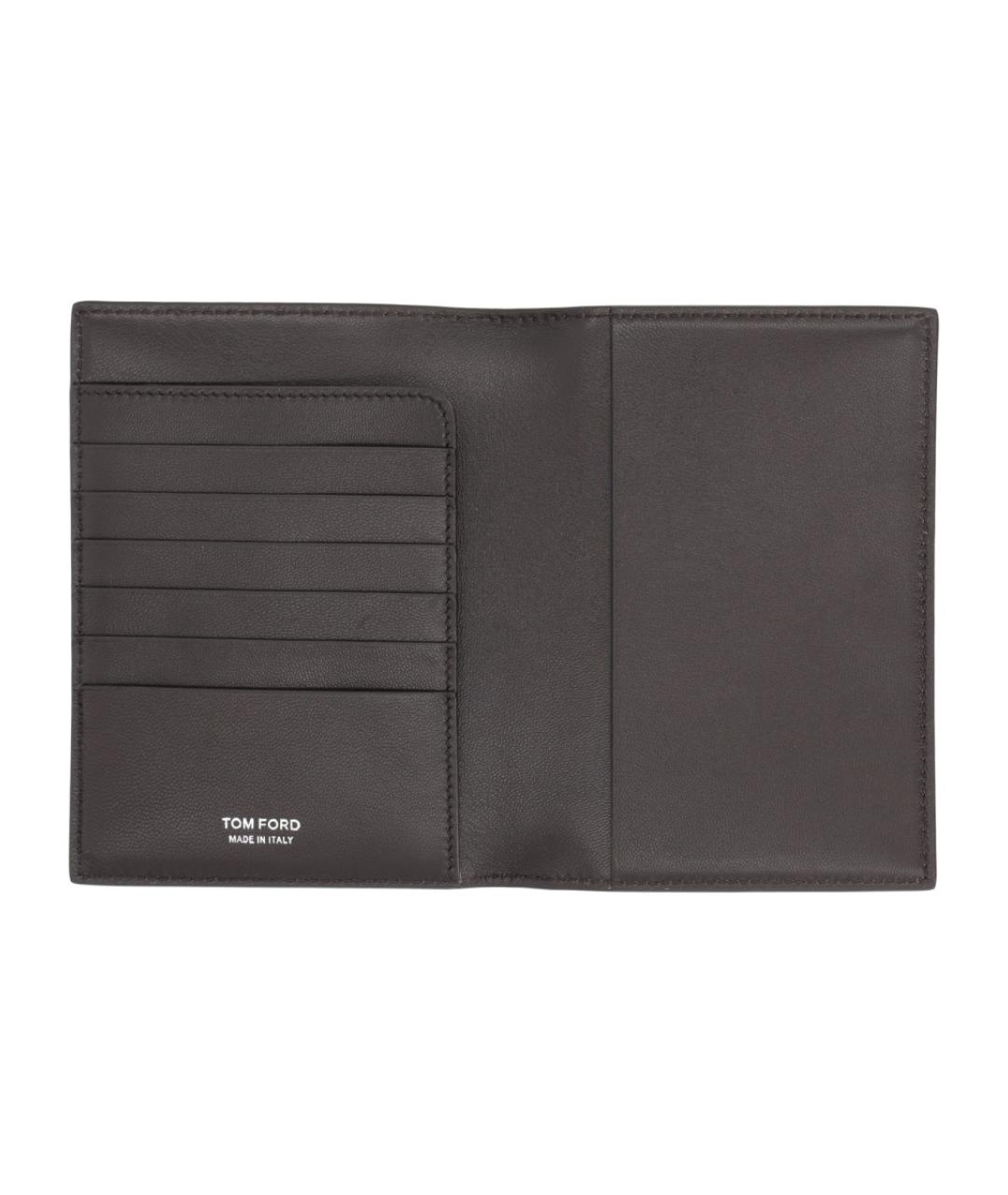 TOM FORD Коричневый кожаный кошелек, фото 3