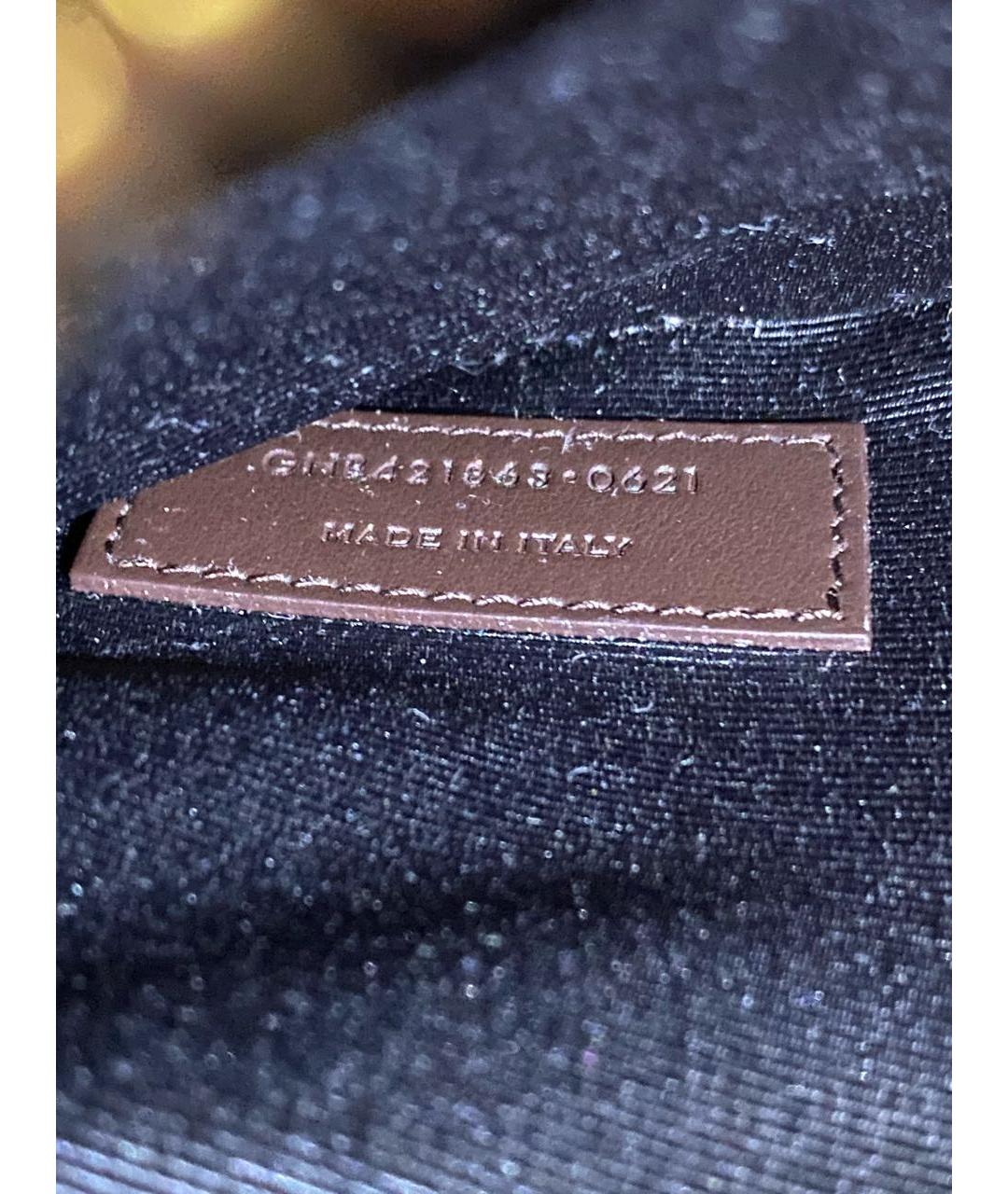 SAINT LAURENT Коричневая кожаная сумка с короткими ручками, фото 8