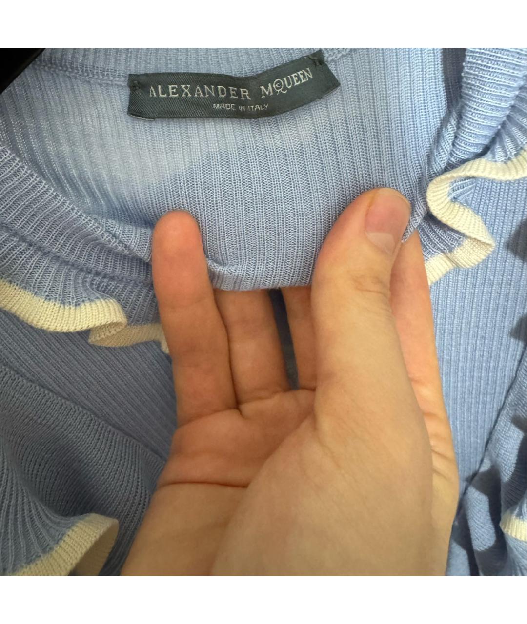 ALEXANDER MCQUEEN Голубой кардиган, фото 4
