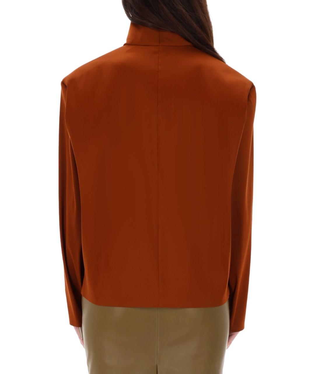 SAINT LAURENT Коричневая полиамидовая блузы, фото 5