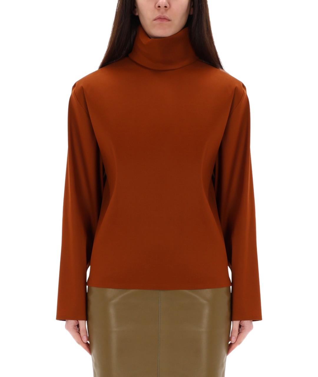 SAINT LAURENT Коричневая полиамидовая блузы, фото 4