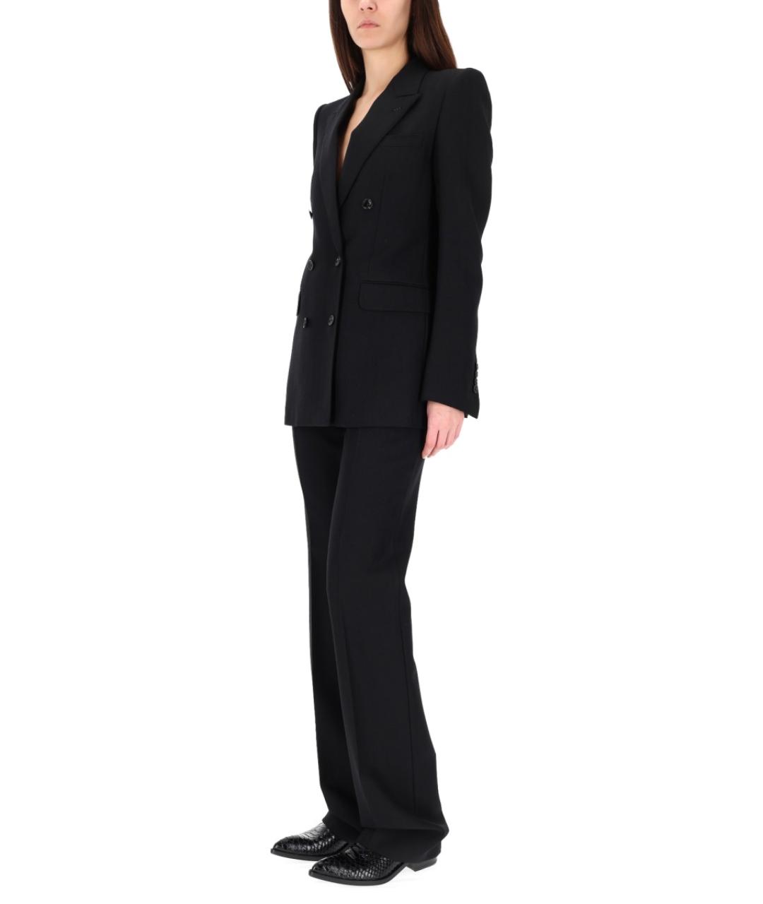 TOM FORD Черные шерстяные прямые брюки, фото 2