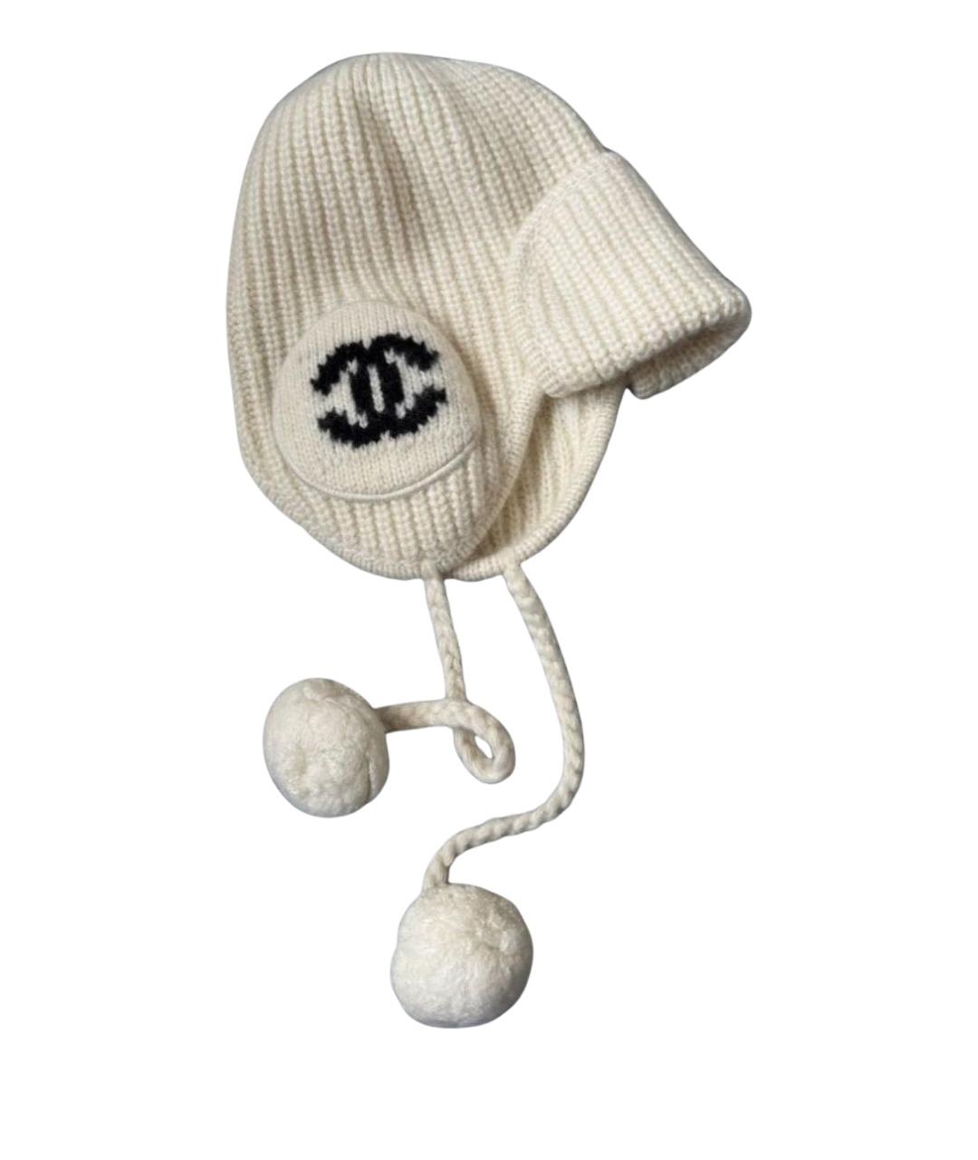 CHANEL Бежевая кашемировая шапка, фото 1