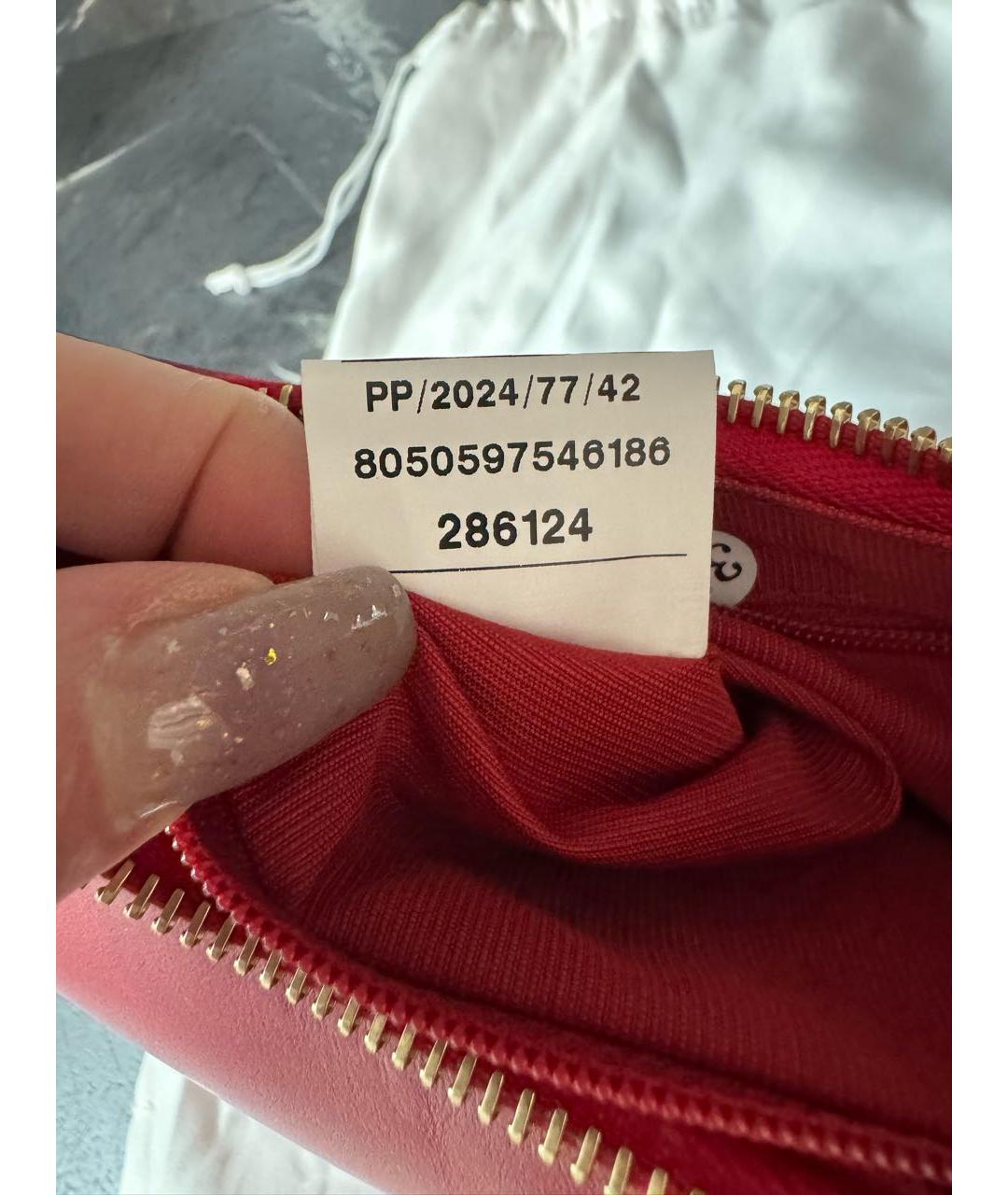 FURLA Бордовая кожаная сумка через плечо, фото 6