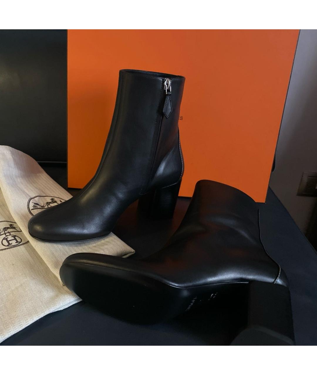 PRADA Черные кожаные ботильоны, фото 5