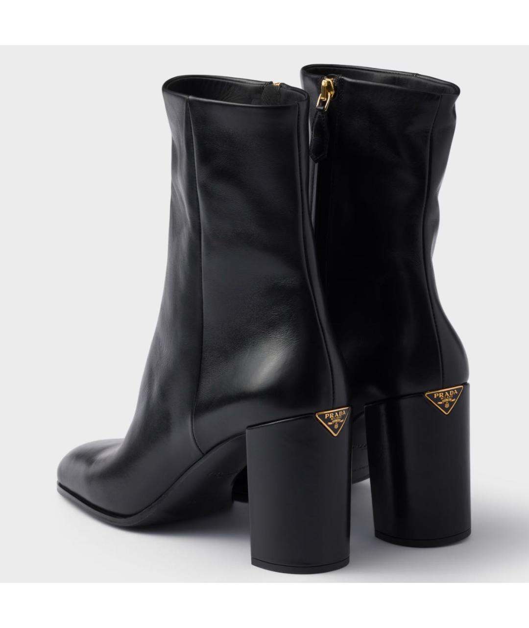PRADA Черные кожаные ботильоны, фото 3