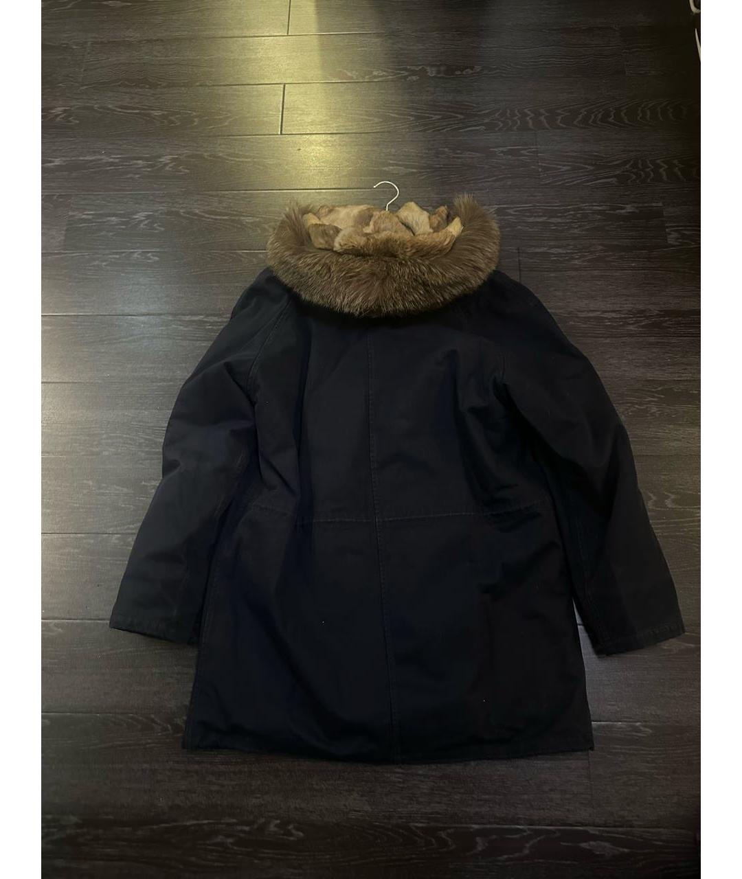 YVES SALOMON Темно-синяя хлопковая парка, фото 2