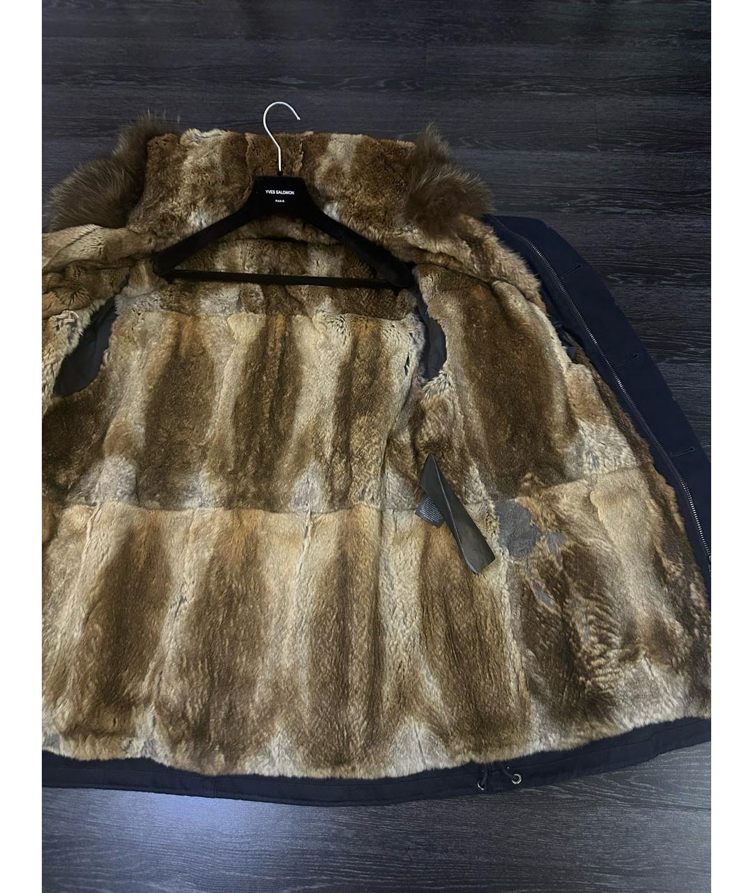 YVES SALOMON Темно-синяя хлопковая парка, фото 7