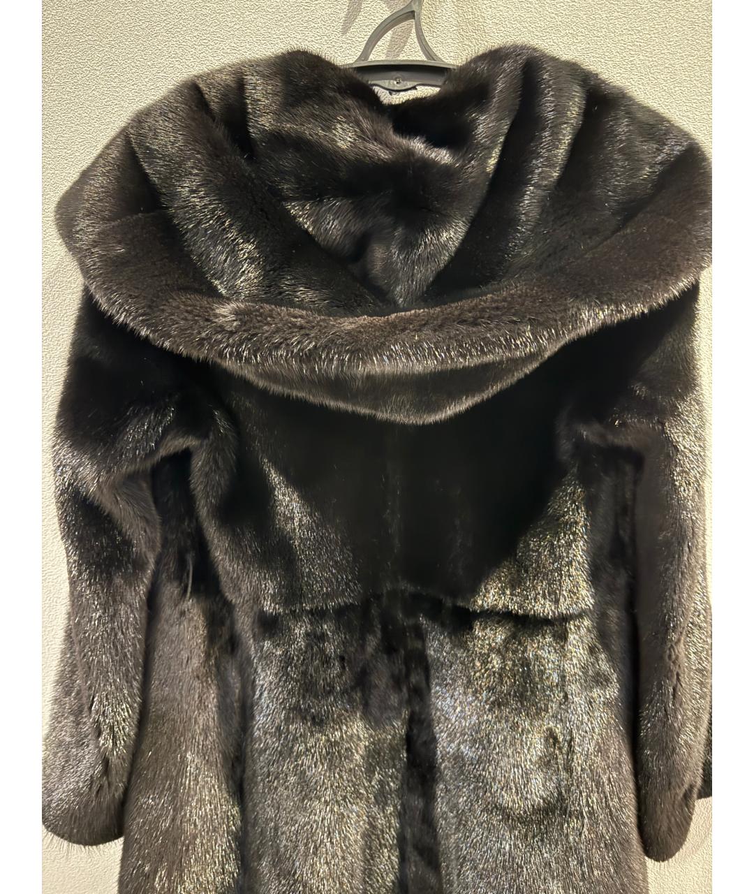 MALA MATI Черная меховая шуба, фото 5
