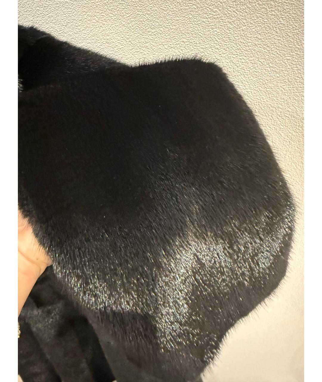 MALA MATI Черная меховая шуба, фото 6