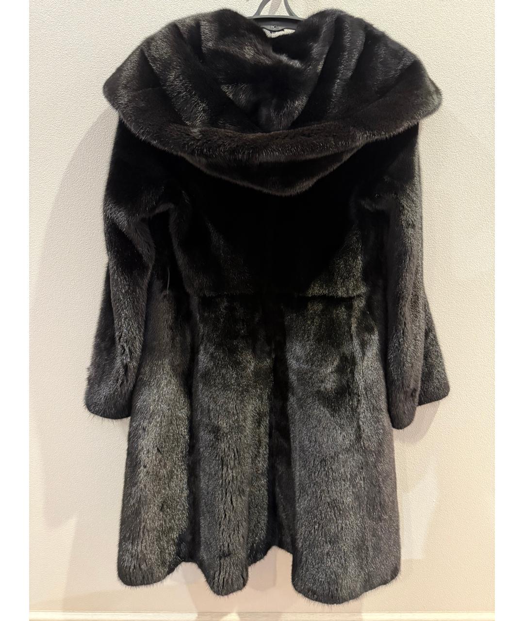 MALA MATI Черная меховая шуба, фото 2